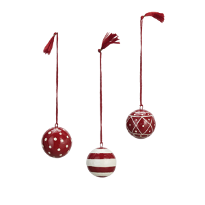 Handmade paper mache christmas balls