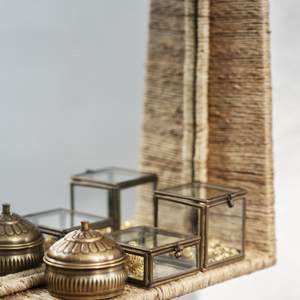 Mirror w/ jute frame