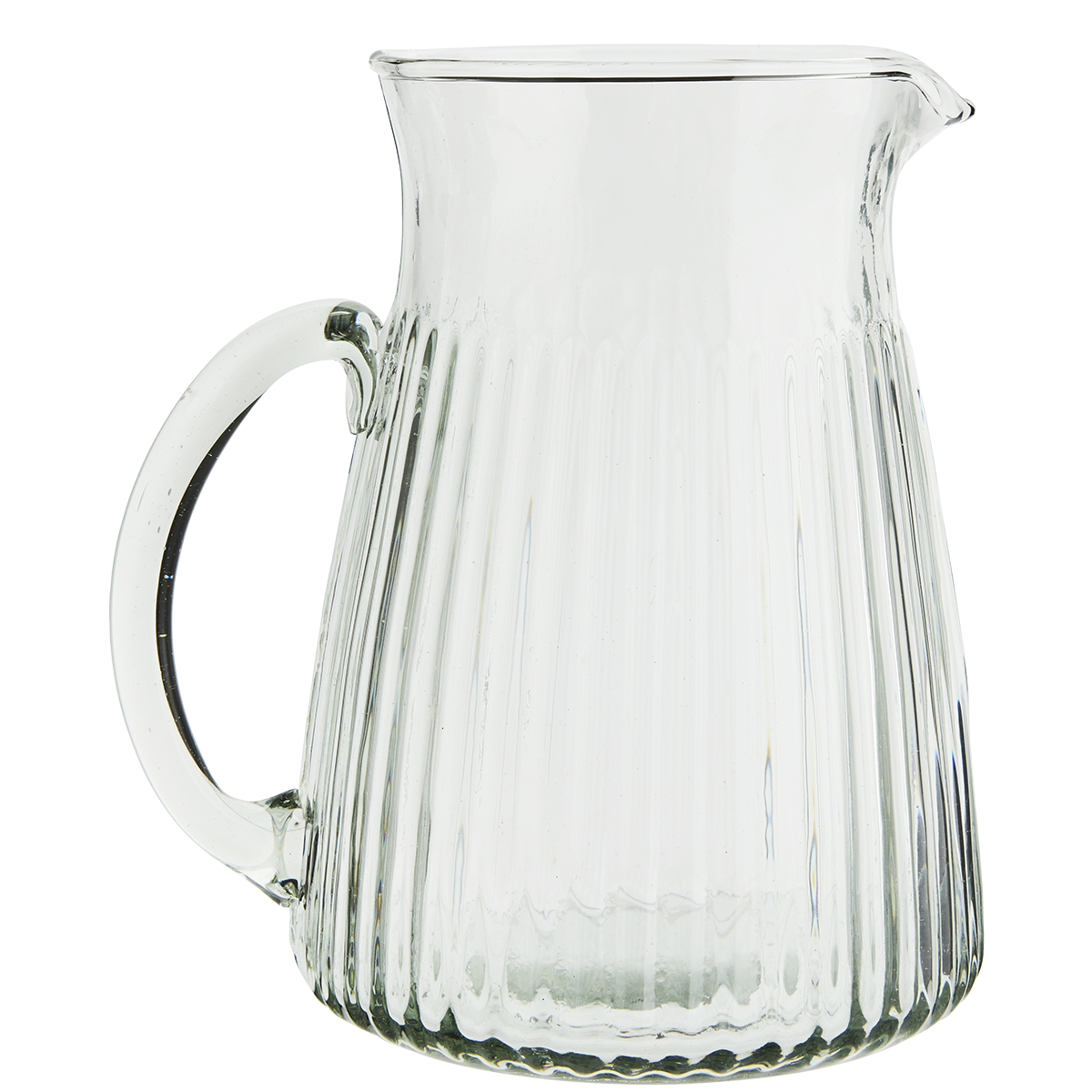 Glass jug w/ grooves