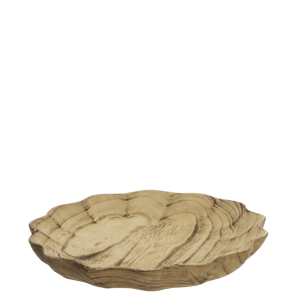 Round wooden tray