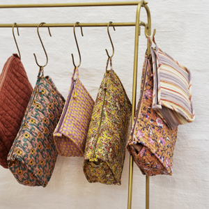 Quilted cotton washbag