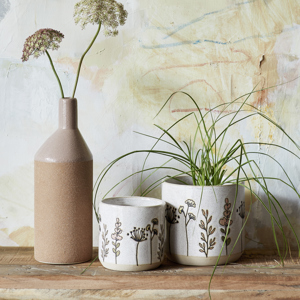Stoneware flower pots