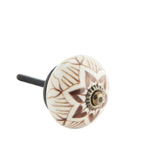 Hand painted stoneware doorknob