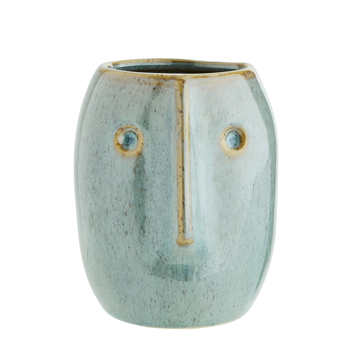 Flower pot w/ face imprint