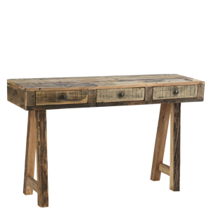 Recycled wooden console table