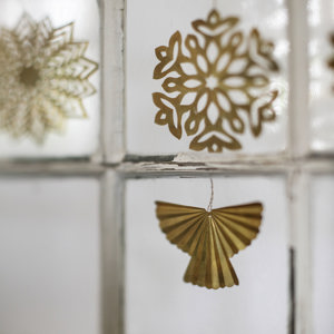 Hanging brass angel