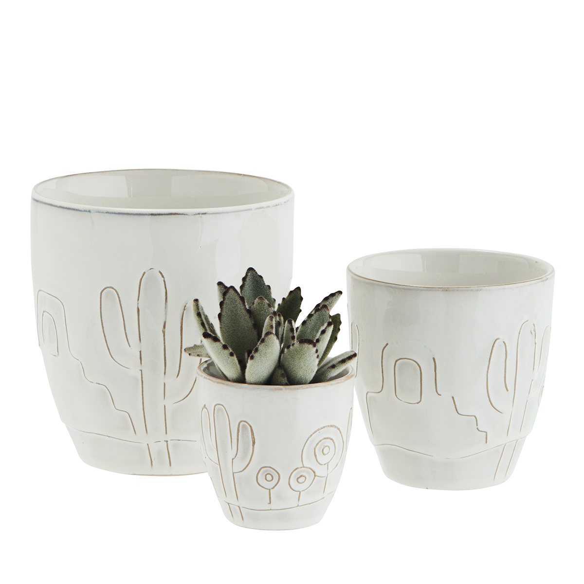 Stoneware flower pots