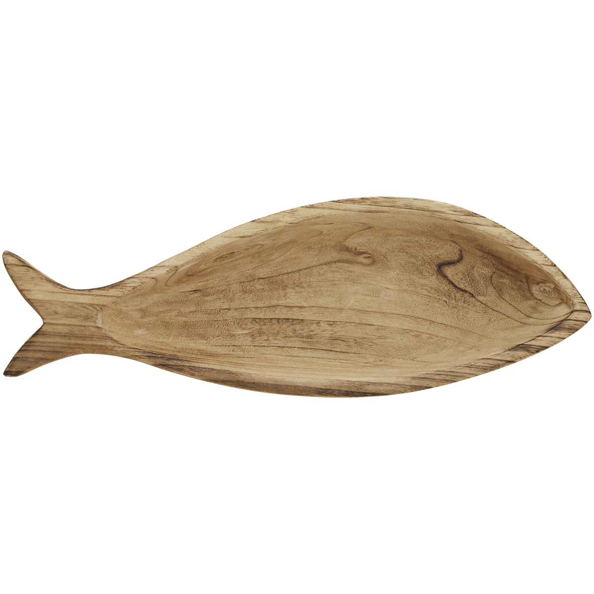 Deep wooden fish tray