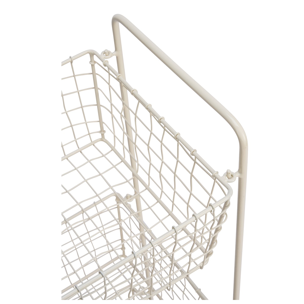 Iron rack w/ baskets