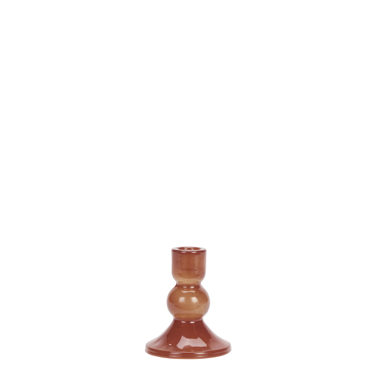 Glass candle holder