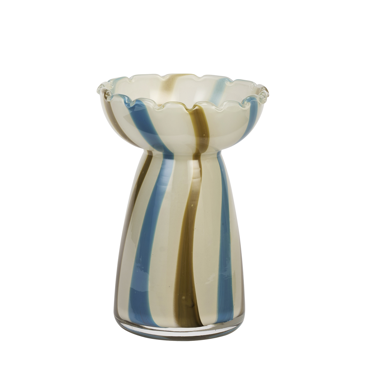 Glass vase w/ stripes