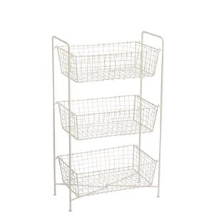 Iron rack w/ baskets