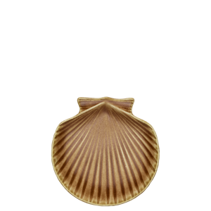 Stoneware sea shell tray