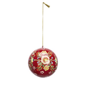 Handmade paper mache christmas ball