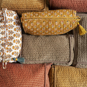Quilted cotton washbag