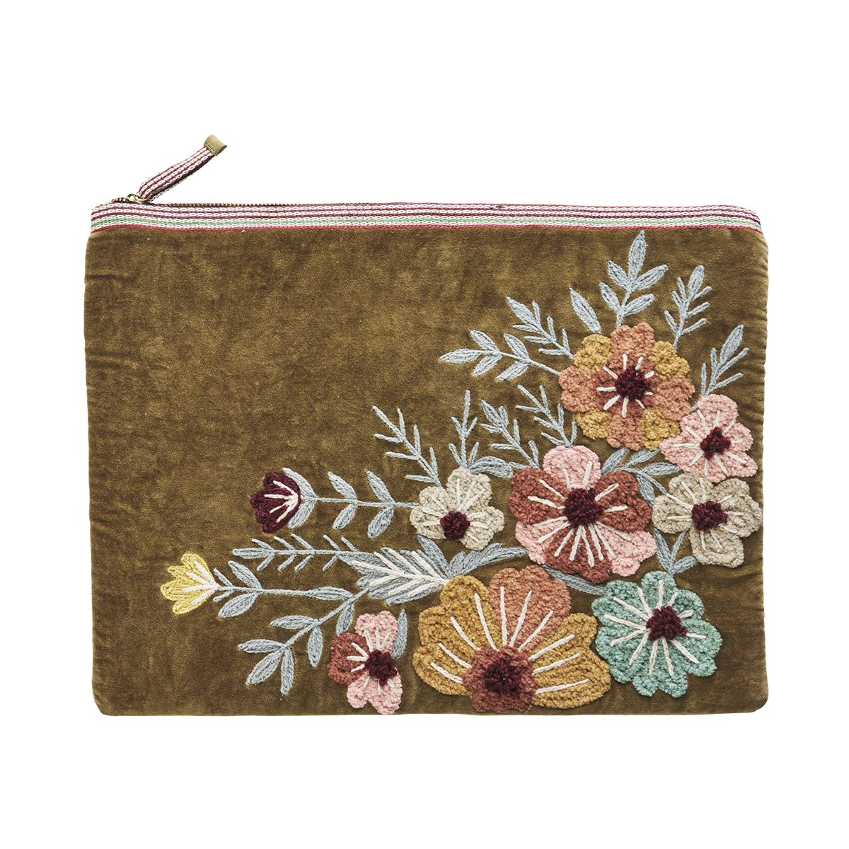 Embroidered velvet laptop sleeve Embroidered velvet laptop sleeve