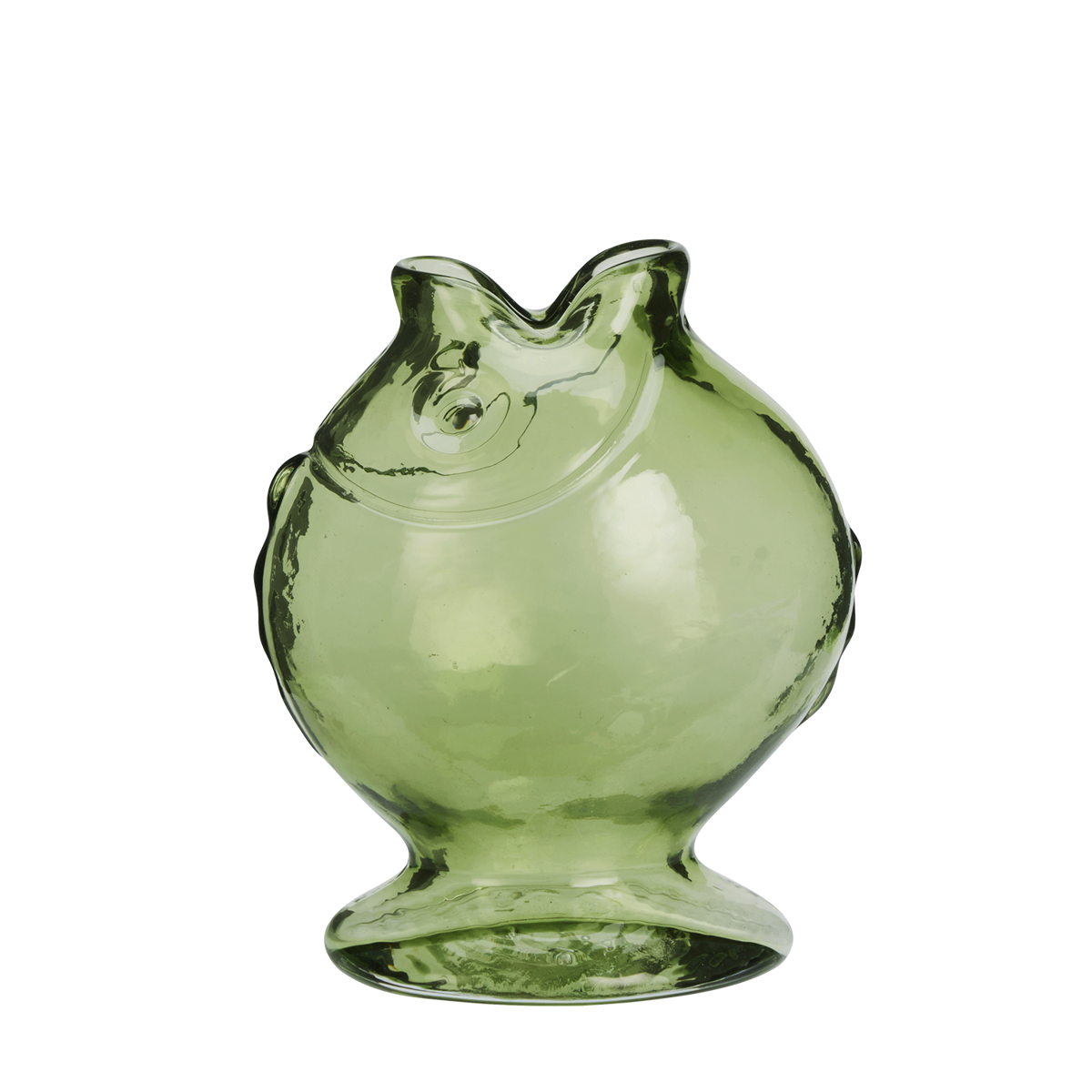 Glass fish vase