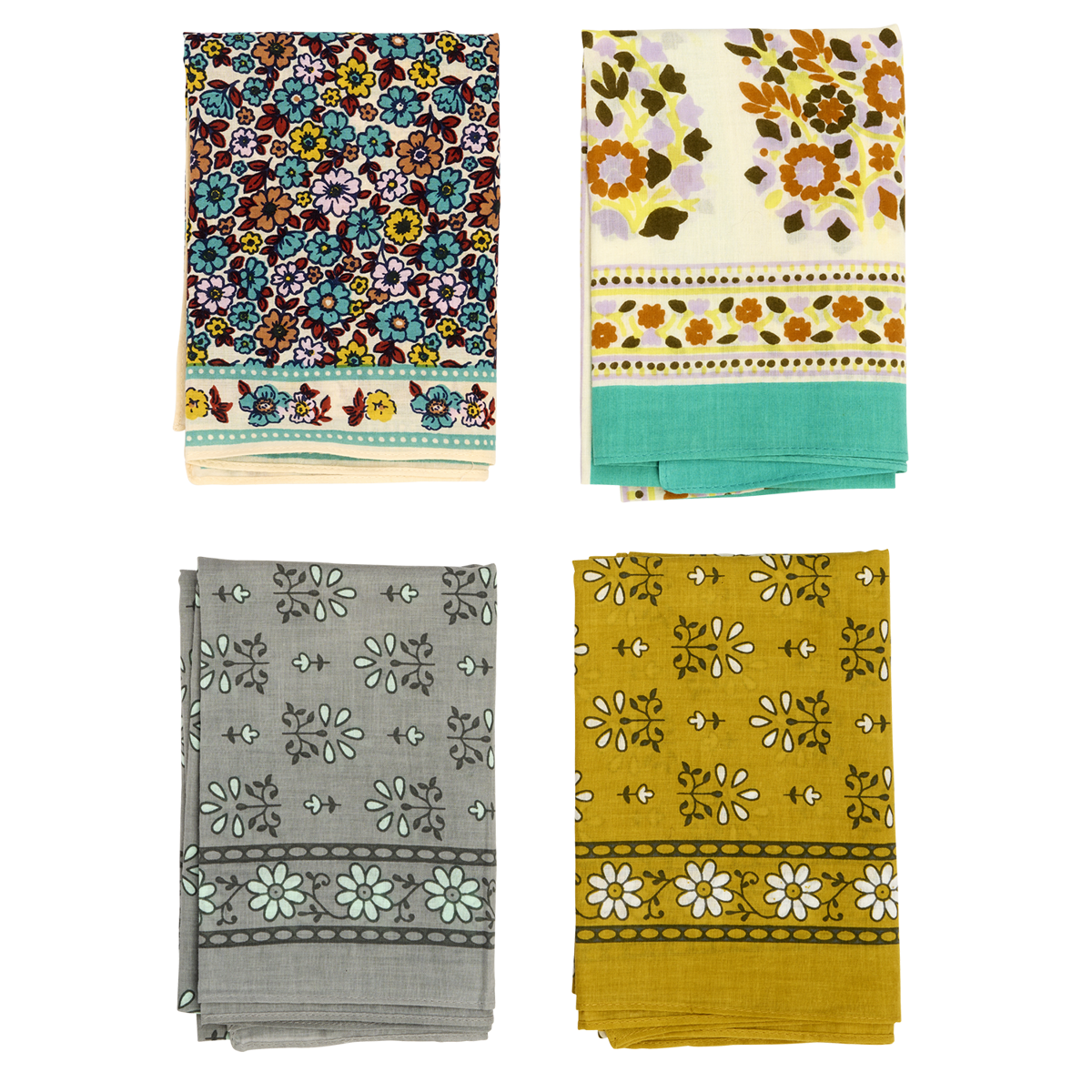 Printed cotton scarf