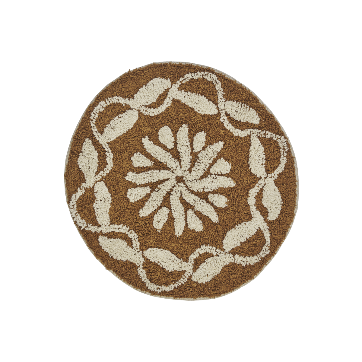 Round tufted bath mat