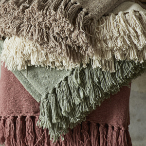 Recycled cotton throw