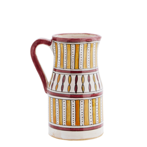 Hand painted stoneware jug