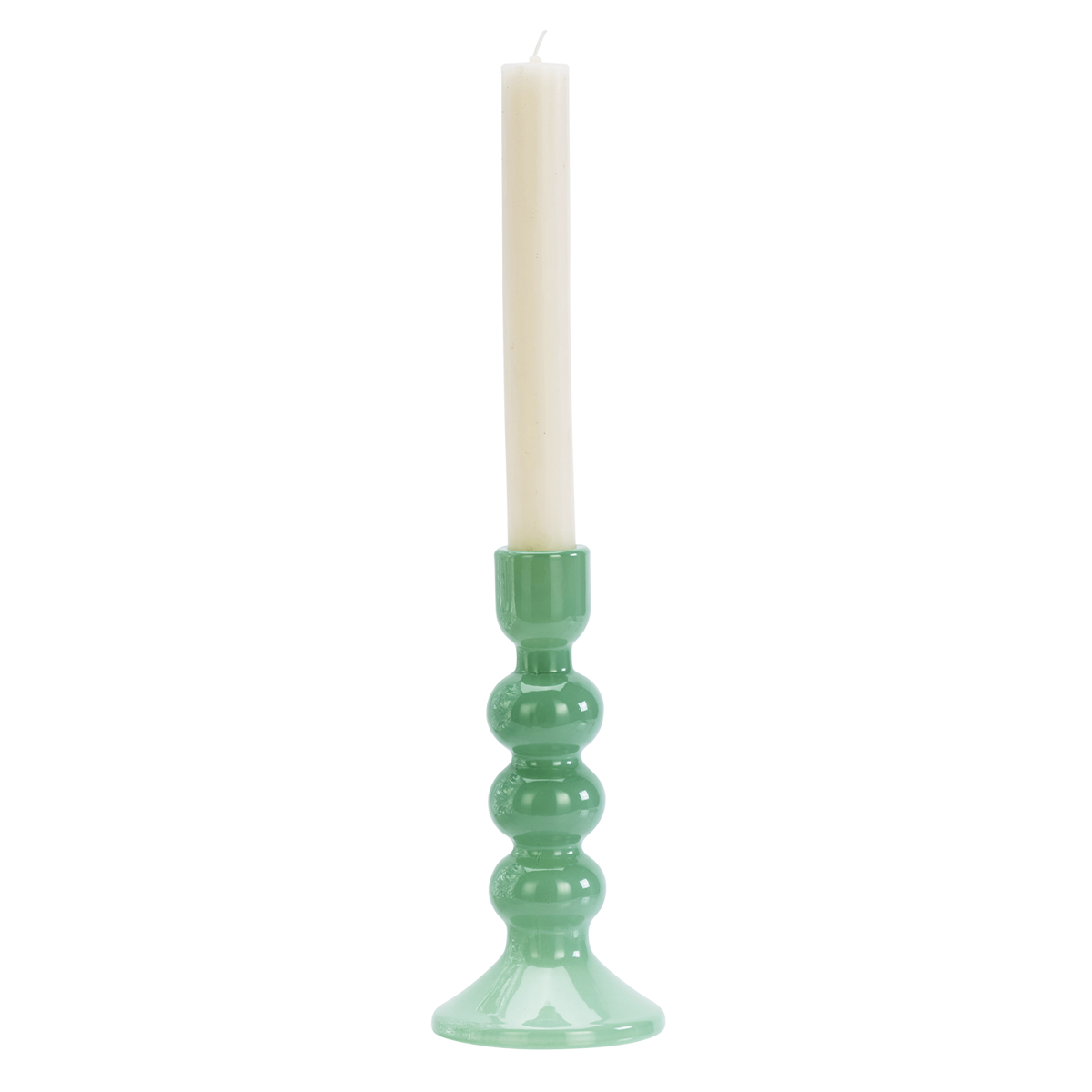 Glass candle holder