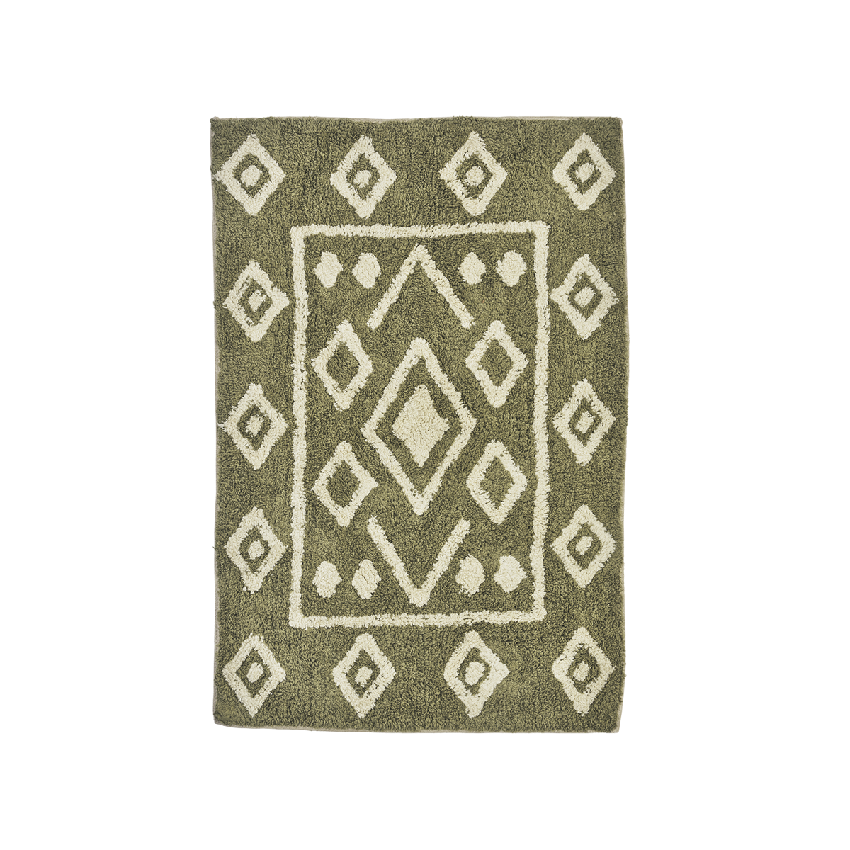 Tufted cotton bath mat