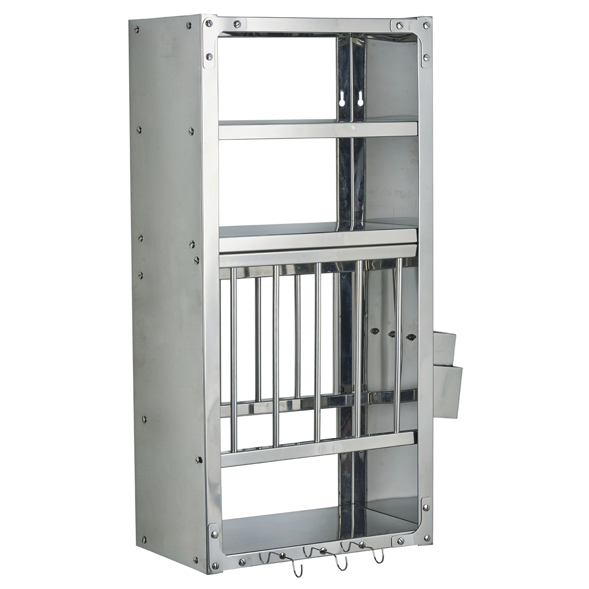 Stainless steel wall shelf