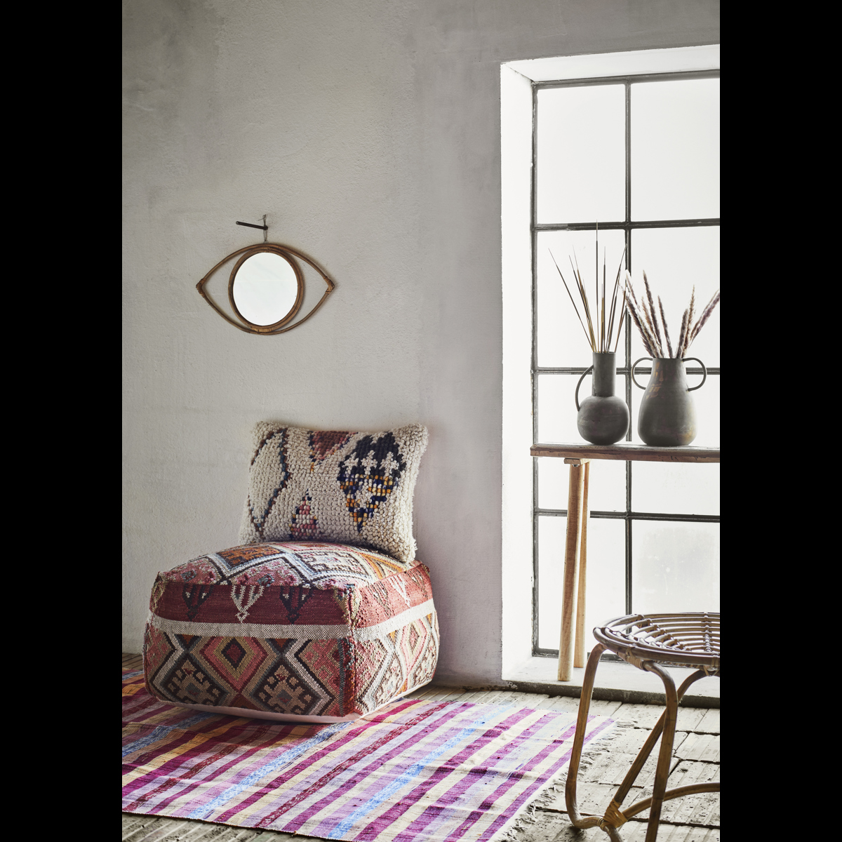 Recycled wooden console table