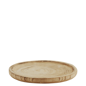Round wooden tray