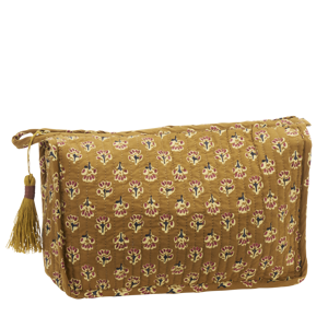 Quilted cotton washbag