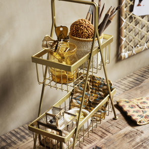 Iron basket rack