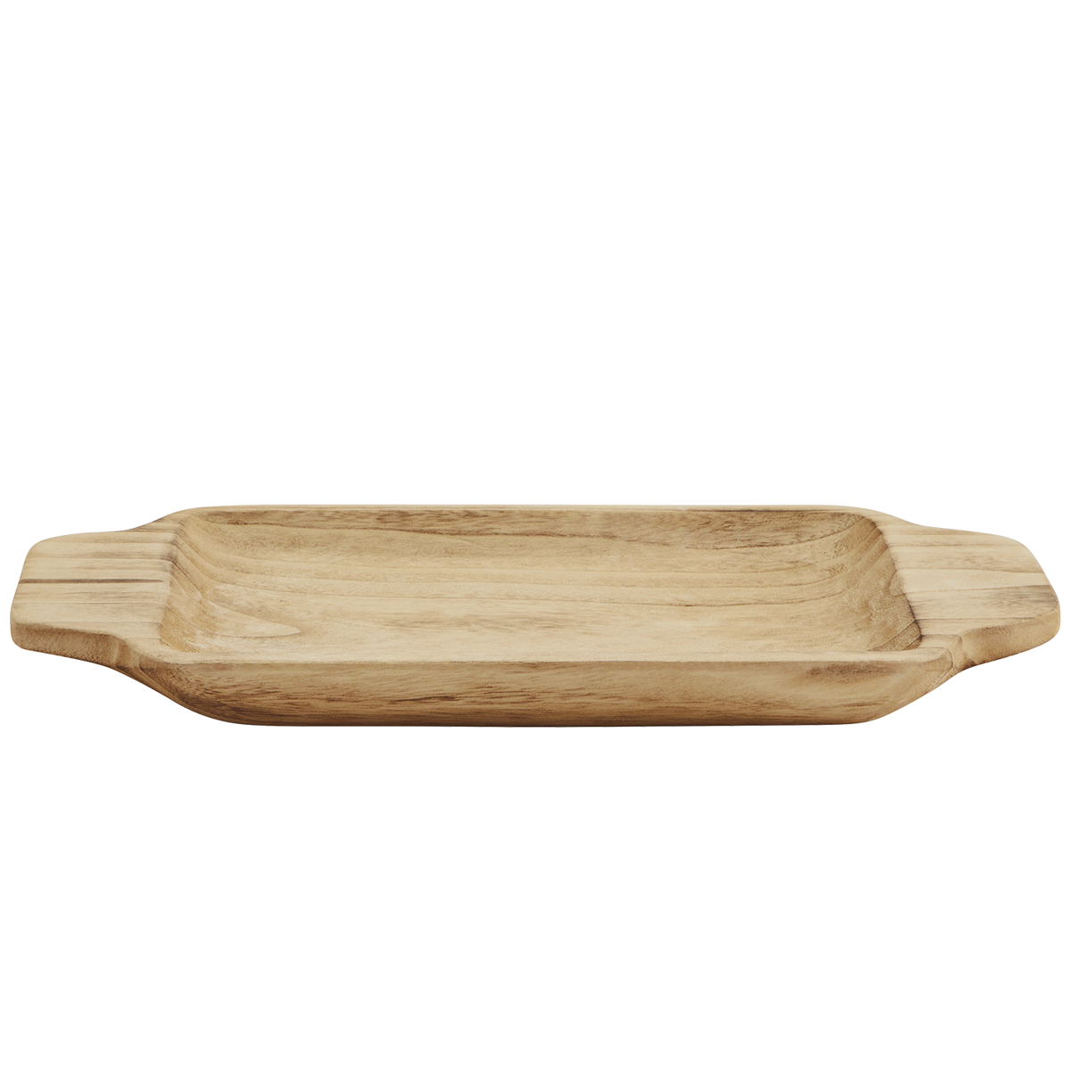 Rectangular wooden tray