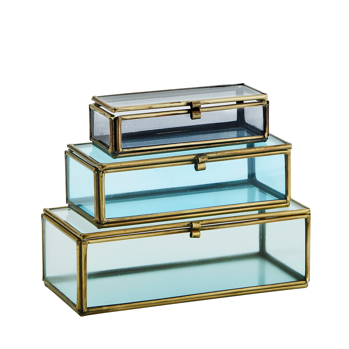 Coloured glass boxes