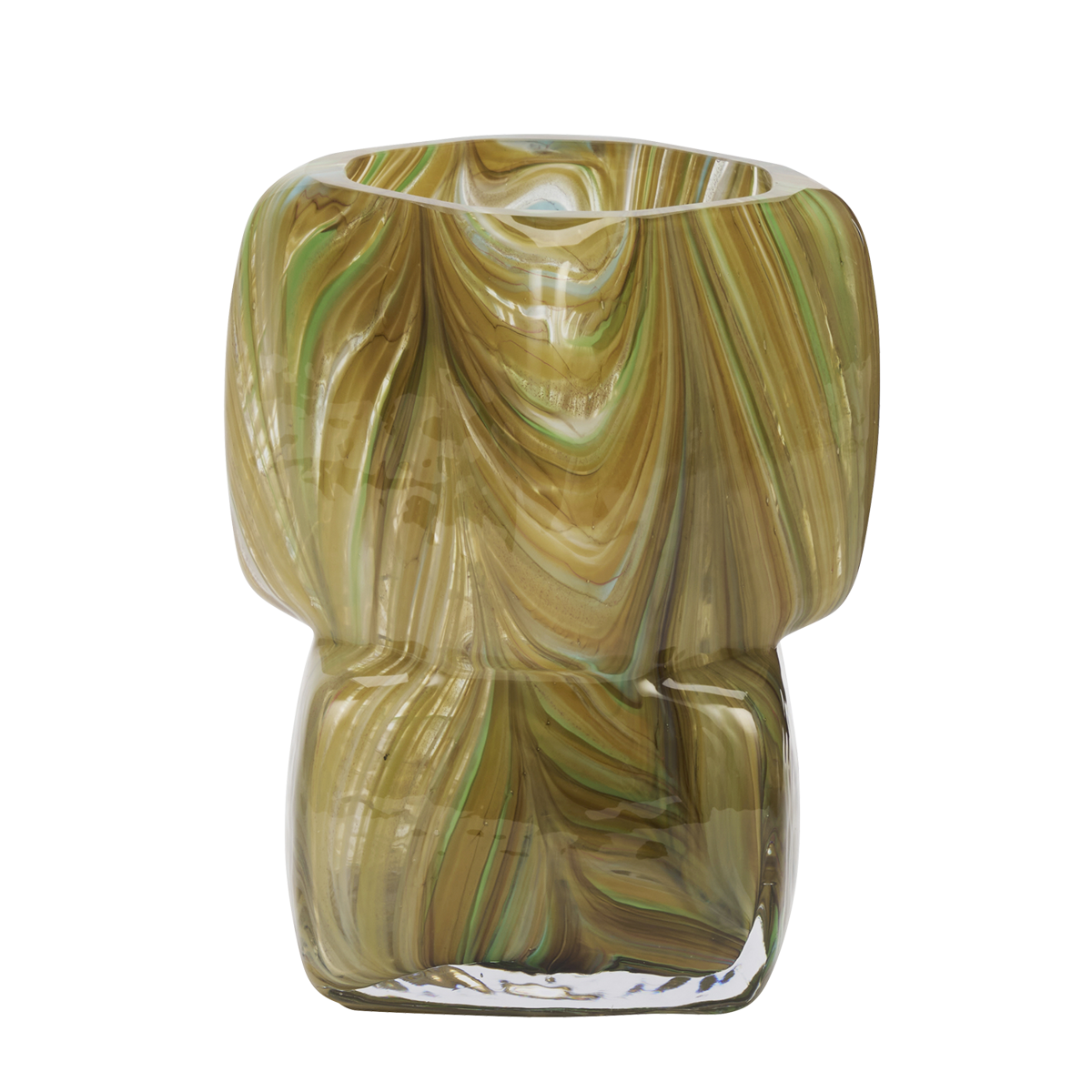 Squared glass vase