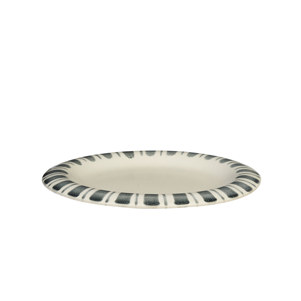 Hand-painted stoneware plate