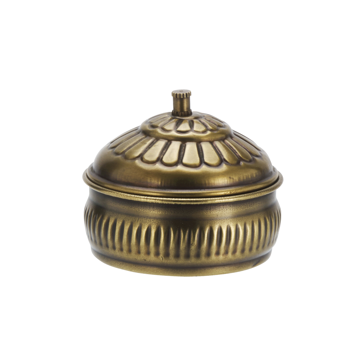 Round brass box