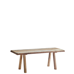 Recycled wooden bench