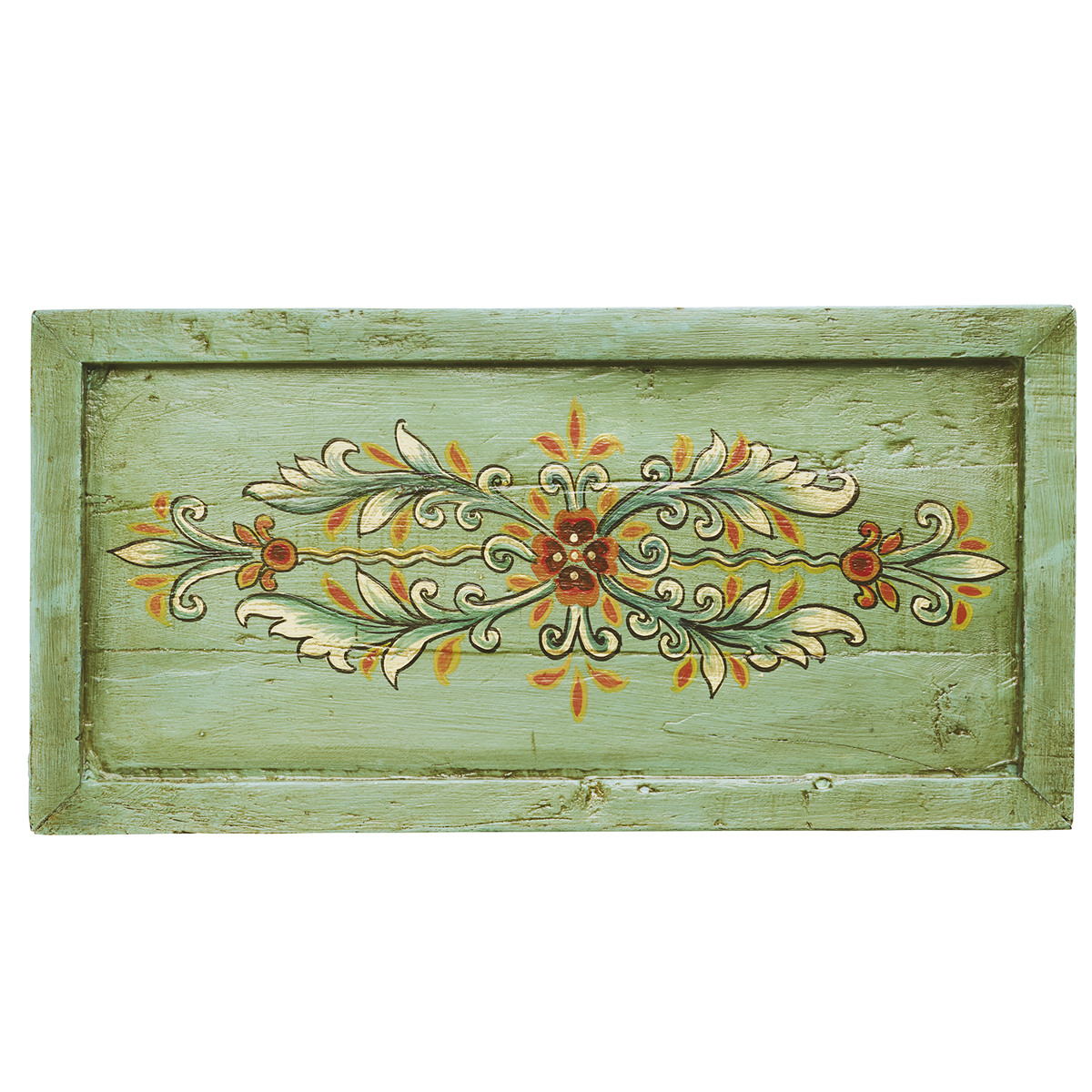 Hand painted recycled wooden tray Hand painted recycled wooden tray