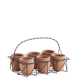 Terracotta pots w/ rack