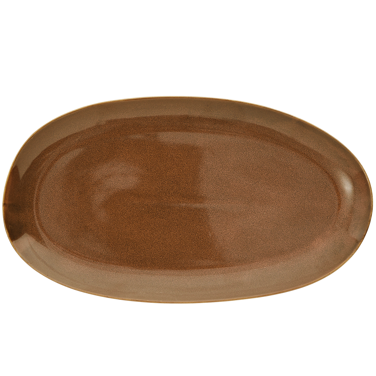 Oval stoneware dish