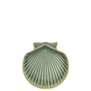 Stoneware sea shell tray