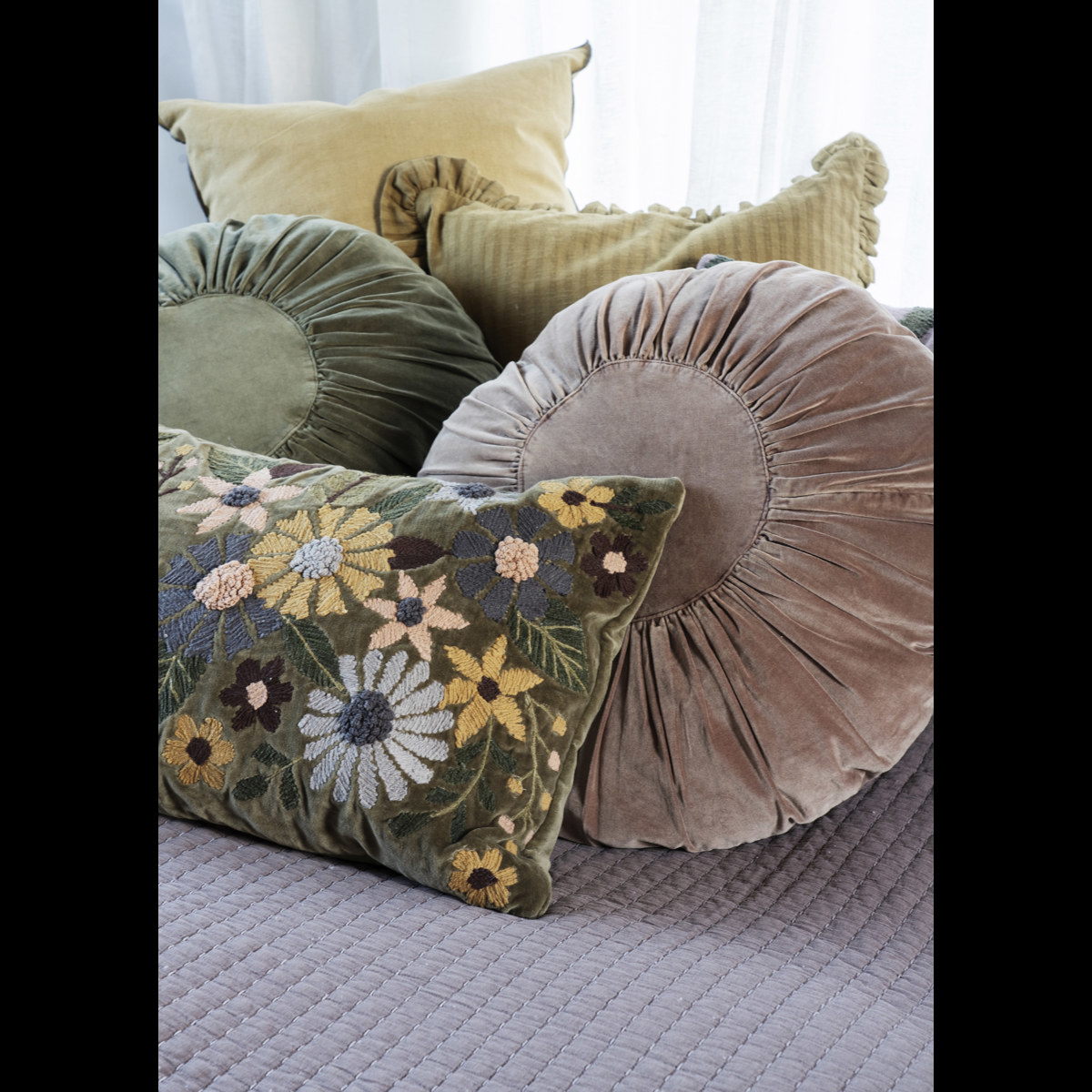 Quilted cotton throw