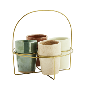 Iron drinking glass holder