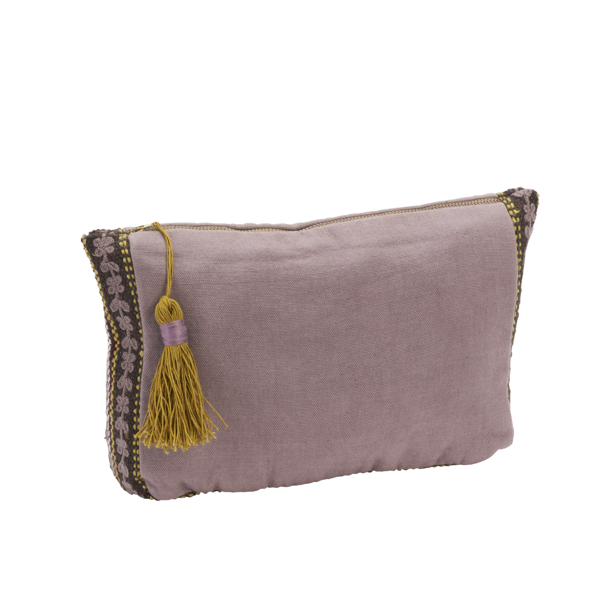 Cotton pouch w/ embroidery