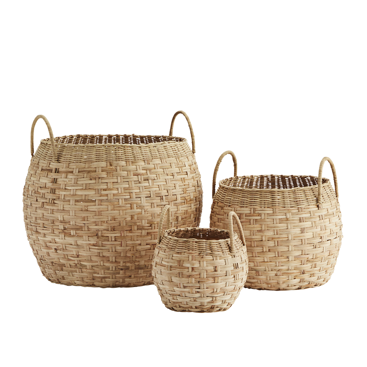 Bamboo baskets w/ handles