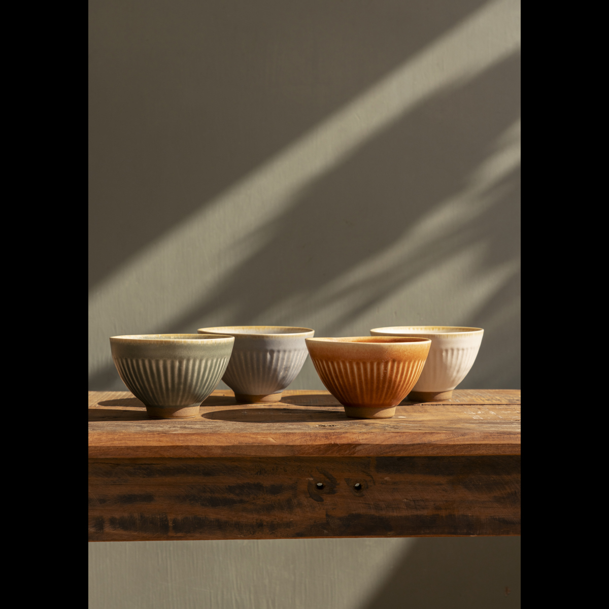 Recycled wooden bench