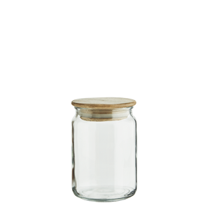 Glass jar w/ wooden lid