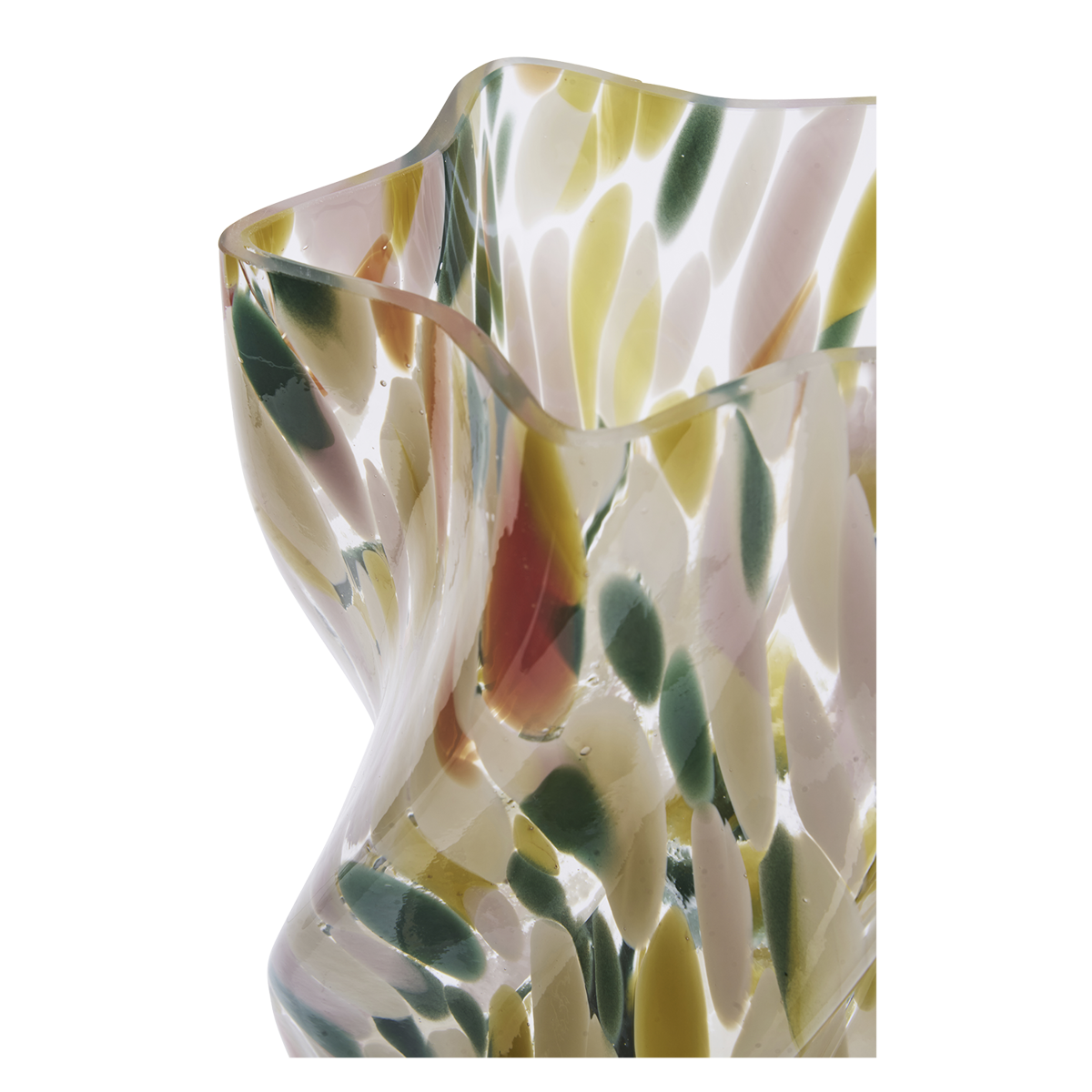 Dotted glass vase