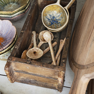 Stoneware serving spoon